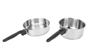 Camco 10 Piece Stainless Steel Cookware Nesting Pot Set w/Handle & Storage Strap