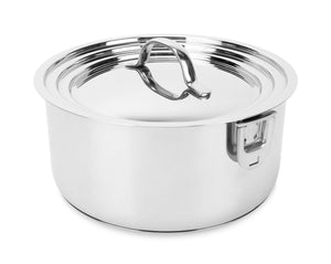 Camco 10 Piece Stainless Steel Cookware Nesting Pot Set w/Handle & Storage Strap