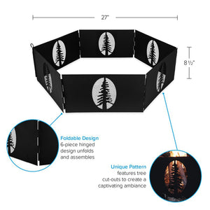 Camco Portable 27 x 8.5" Outdoor Campfire Ring with Bag for Wood Burning Fires