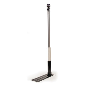 Camco 16ft Portable Telescoping Fiberglass Flagpole w/Tire Anchored Flag Holder
