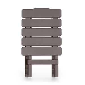 Camco Adirondack Portable Outdoor Camping Plastic Folding Side Table, Taupe