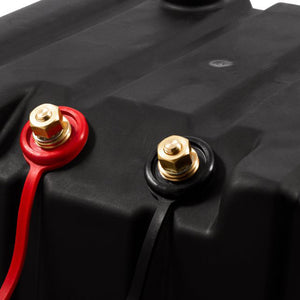 Camco Vented RV/Marine Double SideBySide Durable Polymer Battery Box Set, Black