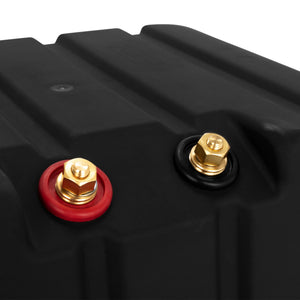 Camco Vented RV/Marine Double SideBySide Durable Polymer Battery Box Set, Black