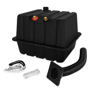 Camco Vented RV/Marine Double SideBySide Durable Polymer Battery Box Set, Black