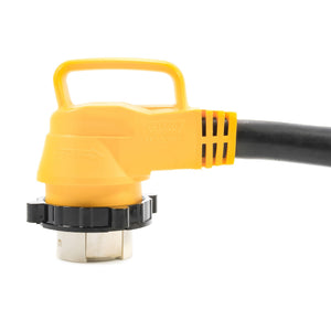 Camco Power Grip 18" Dogbone Adapter with 50 Amp Locking Male and Female, Yellow