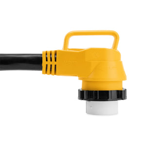 Camco Power Grip 18" Dogbone Adapter with 50 Amp Locking Male and Female, Yellow