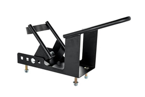 Camco Motorcycle Wheel Chock Mount with Handlebar Straps & Universal Tire Fit