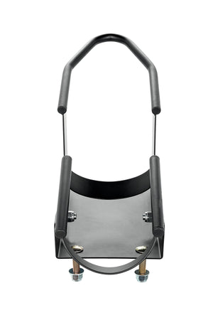 Camco Motorcycle Wheel Chock Mount with Handlebar Straps & Universal Tire Fit