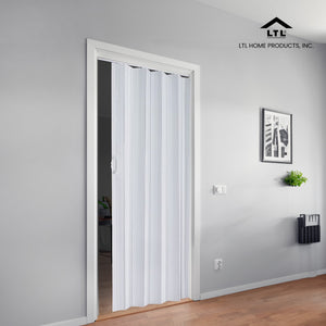 LTL Home Products Via 36" x 80" Vinyl PVC Hinged Single Folding Door, White