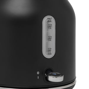 Haden Heritage 1.7 Liter Stainless Steel Electric Water Kettle, Black & Chrome