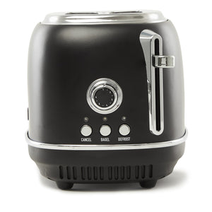Haden Heritage 2 Slice Wide Slot Stainless Steel Toaster, Black & Chrome