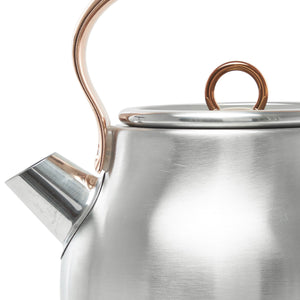Haden Heritage 1.7 Liter Stainless Steel Electric Water Kettle, Steel & Copper