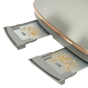 Haden Heritage 4 Slice Wide Slot Stainless Steel Toaster, Steel & Copper