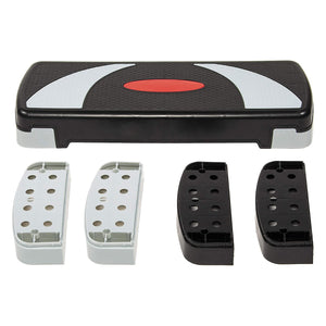 BalanceFrom Fitness Adjustable Workout Aerobic Step Platform Trainer, Gray/Black