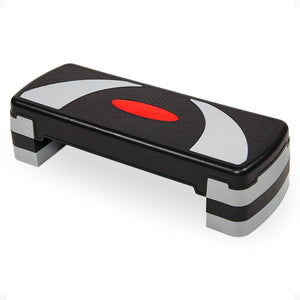 BalanceFrom Fitness Adjustable Workout Aerobic Step Platform Trainer, Gray/Black