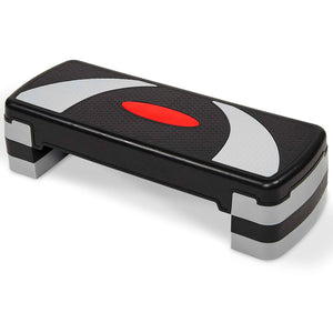 BalanceFrom Fitness Adjustable Workout Aerobic Step Platform Trainer, Gray/Black