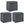 Suncast 22 Gal Outdoor Patio Small Deck Box w/Storage Seat, Cyberspace (3 Pack)