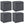 Suncast 22 Gal Outdoor Patio Small Deck Box w/Storage Seat, Cyberspace (4 Pack)