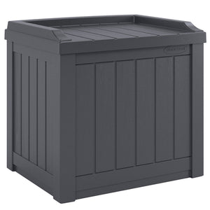 Suncast 22 Gallon Outdoor Small Deck Box & 30 Gallon Trash Waste Bin, Cyberspace - TRAPSKI