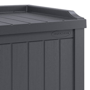 Suncast 22 Gallon Outdoor Small Deck Box & 30 Gallon Trash Waste Bin, Cyberspace - TRAPSKI