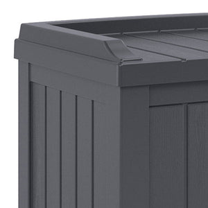Suncast 22 Gallon Outdoor Small Deck Box & 30 Gallon Trash Waste Bin, Cyberspace - TRAPSKI