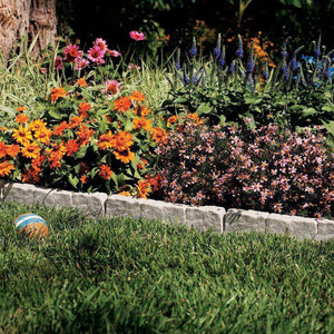 Suncast 12 Inch Landscape Design Decorative Natural Stone Edging, Gray (12 Pack)