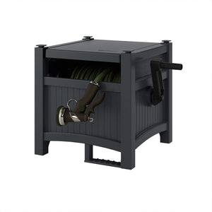 Suncast Hideaway 100 Ft Garden Hose Reel for 5/8 Inch Hoses, Cyberspace (2 Pack)