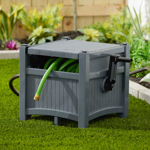 Suncast Hideaway 100 Ft Garden Hose Reel for 5/8 Inch Hoses, Cyberspace (2 Pack)