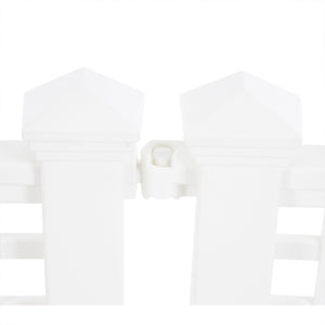 Suncast Grand View 14.5 x 24 Inch Yard Garden Border Fence Panel, White (2 Pack) - TRAPSKI