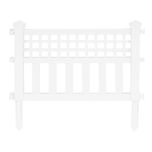Suncast Grand View 14.5 x 24 Inch Garden Border Fence Panel, White (12 Pack)