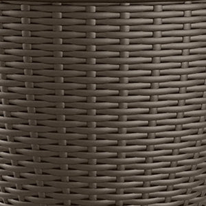 Suncast Willow 18" Diameter Decorative Wicker Patio Planter Pot, Java (4 Pack)