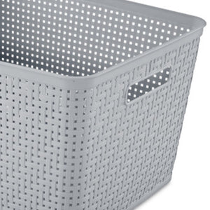 Sterilite 14"Lx8"H Woven Rectangular Tall Basket for Home Organization (18 Pack)