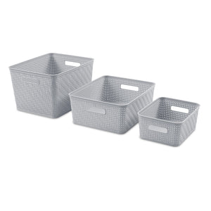 Sterilite 10x8x4.25 In Rectangular Short Basket for Home Organization (16 Pack)