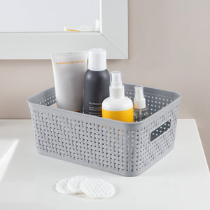 Sterilite 10x8x4.25 In Rectangular Short Basket for Home Organization (16 Pack)