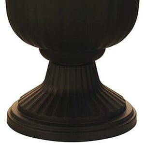 Southern Patio 19 Inch Round Outdoor Utopian Urn for Large Sized Plants, Black