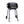 MECO Americana Swinger Wheeled Charcoal Grill, Side Tables & Bottom Shelf, Black