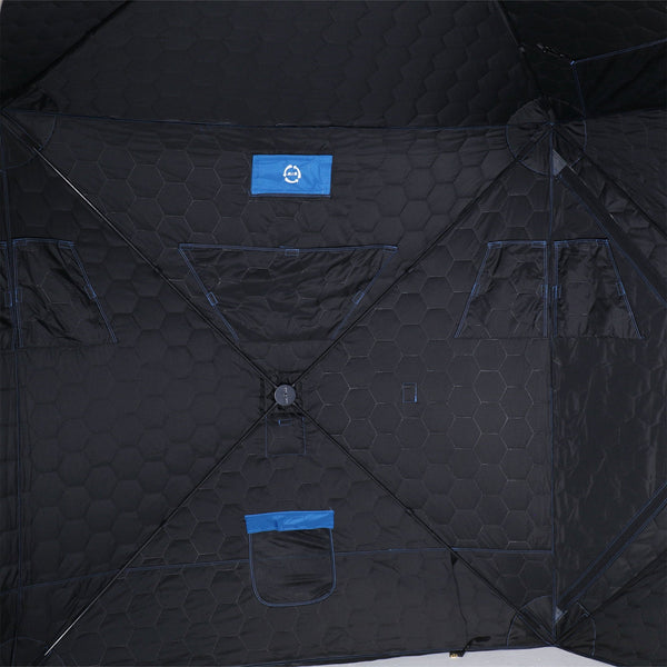 CLAM X-500 Portable 9 Ft 5 Person Lookout Ice Fishing Thermal Hub Shelter Tent