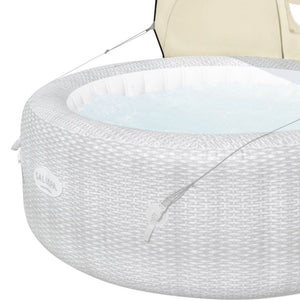 Bestway SaluSpa Sun Shade Canopy w/ Santorini SaluSpa Inflatable Outdoor Hot Tub - TRAPSKI