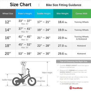 RoyalBaby Formula 20 Inch Kids Bike with Kickstand and Dual Hand Brakes, Blue