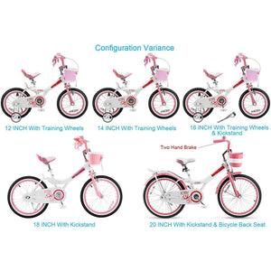 RoyalBaby Princess Girl Kid Outdoor Bicycle 20 Inch with Kickstand, Pink EL