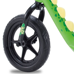 RoyalBaby Dinosaur 12 Inch Magnesium Frame Toddler Kids Balance Bike, Green - TRAPSKI