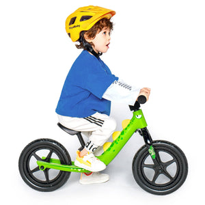 RoyalBaby Dinosaur 12 Inch Magnesium Frame Toddler Kids Balance Bike, Green - TRAPSKI