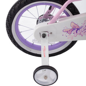 RoyalBaby Jenny Princess 14" Kids Bike w/Training Wheels, Basket & Bell, Pink EL - TRAPSKI