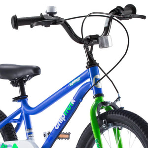 RoyalBaby Chipmunk 14" Toddler Kids Bike with Training Wheels & Bell, Blue - TRAPSKI