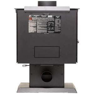 Ashley Hearth Products 1,200 Square Feet 68,000 BTUs Pedestal Wood Stove, Black