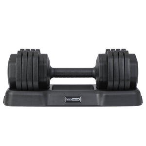 HolaHatha 5 in 1 Adjustable Dumbbell Home Workout Equipment, Black (2 Pack)