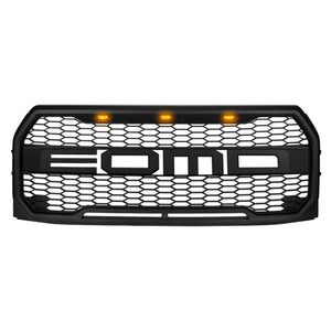 AMERICAN MODIFIED Raptor Front Hood Mesh Grille Compatible with 15-17 Ford F150