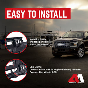 AMERICAN MODIFIED Armor Grille with Off Road Lights for 2018-2020 Ford F150