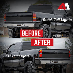 AMERICAN MODIFIED LED Tail Lights for 99-06 Chevy Silverado & 99-02 GMC Sierra - TRAPSKI