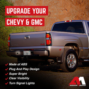 AMERICAN MODIFIED LED Tail Lights for 99-06 Chevy Silverado & 99-02 GMC Sierra